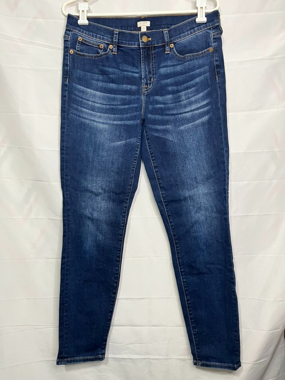J.Crew Women's 30 Dark Wash Stretch Toothpick High Rise Skinny Denim Jeans E7294